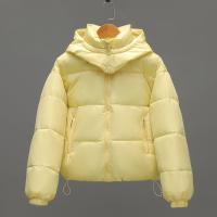 Polyester Women Parkas slimming & loose & thermal Solid PC