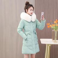 Polyester long style & windproof Women Parkas & thermal Solid PC