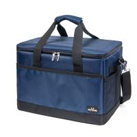 Pearl Cotton & Aluminum Film & Oxford heat preservation Warmer Bag portable Navy Blue PC