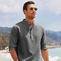 Polyester Plus Size Men Long Sleeve Casual Shirts & loose PC