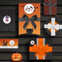 Copper Paper & Pressure-Sensitive Adhesive Decorative Sticker Halloween Design printed PC