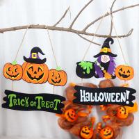 Holz Halloween hängende Ornamente,  Hanfseil, unterschiedliche Farbe und Muster für die Wahl,  Stück