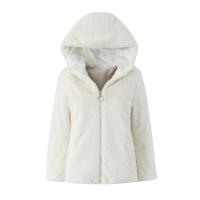 Polyester Women Parkas & thermal Solid white PC