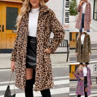 Acrylic Plus Size Women Overcoat mid-long style & thicken & thermal leopard PC