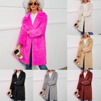 Acrylic windproof & Plus Size Women Overcoat mid-long style & thicken & thermal Solid PC