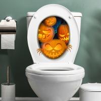 PVC Toilet Sticker Halloween Design & waterproof PC
