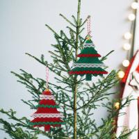 Eva Kerstboom hangende Decoratie Weven Instellen
