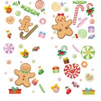 PVC Christmas Wall Stickers for home decoration & christmas design candy pattern PC