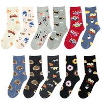 Baumwolle Damen Sport Socken, Gedruckt, unterschiedliche Farbe und Muster für die Wahl, mehr Farben zur Auswahl,  Paar