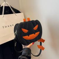 PU Leather Box Bag Shoulder Bag Halloween Design & soft surface Pumpkin Pattern PC