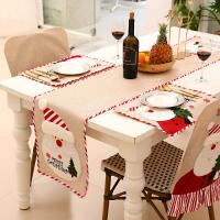 リネン クリスマステーブルランナー 刺繍 選択のための異なる色とパターン 一つ