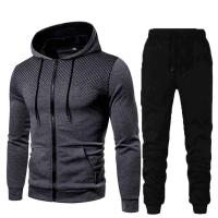 Polyester & Baumwolle Männer Casual Set, Sweatshirt & Hosen, Solide, mehr Farben zur Auswahl,  Festgelegt