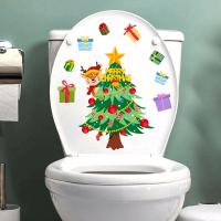 PVC Toilet Sticker christmas design & waterproof Set