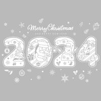 PVC Christmas Wall Stickers for home decoration & christmas design white PC