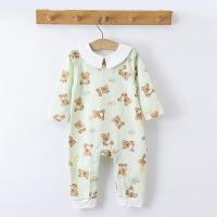 Cotton Baby Jumpsuit Cute  printed green PC