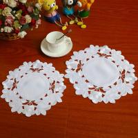 Polyester Cup Pad for home decoration embroidered floral PC