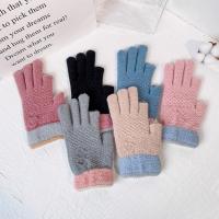Acrylic Women Gloves random color & thicken & thermal Pair