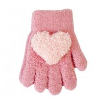 Acrylic Children Gloves thicken & thermal heart pattern Pair