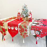 ポリエステルとコットン クリスマステーブルランナー 選択のための異なる色とパターン 選択のためのより多くの色 一つ