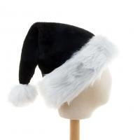 Plush & Polyester Christmas Hat christmas design Solid black PC