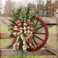 Wooden Christmas Wreath for home decoration handmade PC