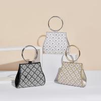 PVC & PU Leather Easy Matching Handbag attached with hanging strap & with rhinestone PC