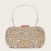 PVC Easy Matching Handbag attached with hanging strap & with rhinestone gold PC
