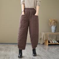 Cotton Middle Waist Women Casual Pants & thermal Solid PC