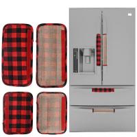 Cloth Furniture Handle Cover christmas design & four piece patchwork red Set