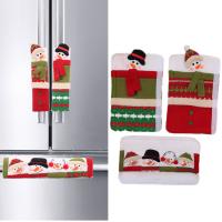 Cloth Furniture Handle Cover christmas design & three piece patchwork multi-colored Set