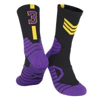 Polyester Men Sport Socks sweat absorption & breathable printed Pair