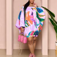 Modal One-piece Dress slimming & loose printed PC