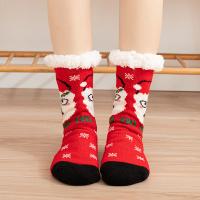 Cashmere & Acrylic Christmas Stocking thickening & christmas design & anti-skidding : Pair