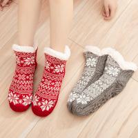 Acrylique Chaussettes de plancher pour femmes motif de flocon de neige plus de couleurs pour le choix : Paire