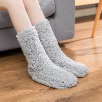 Polyamide & Polyester Women Floor Socks thicken & anti-skidding & thermal Solid : Pair