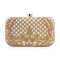 Plastic Pearl & Polyester Easy Matching & Vintage Clutch Bag PC