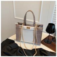 PU Leather Tote Bag & Easy Matching Handbag large capacity crocodile grain PC