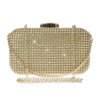 Polyester Easy Matching Clutch Bag with chain & with rhinestone Solid PC