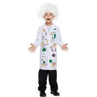 Polyester Kinderen Halloween Cosplay Kostuum Afgedrukt Witte stuk