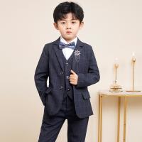 Viscose & Polyester Costume de loisirs de garçon Imprimé Plaid plus de couleurs pour le choix Ensemble