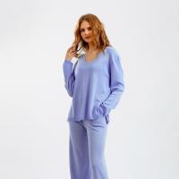 Viscose Soft Women Casual Set slimming & deep V & two piece & loose Solid : Set