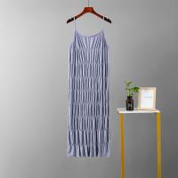 Viscose Fiber Soft One-piece Dress mid-long style & slimming & breathable Solid : PC