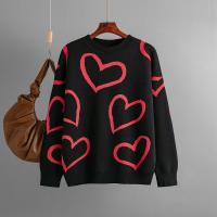 Viscose Fiber Soft Women Knitwear slimming & loose heart pattern : PC