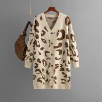 Viscose Fiber Soft & long style Women Knitwear loose leopard : PC