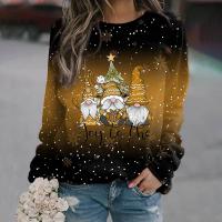 Milk Fiber Women Sweatshirts christmas design & loose & thermal printed PC