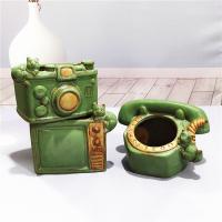 Porcelain Flower Pot corrosion proof Solid green PC