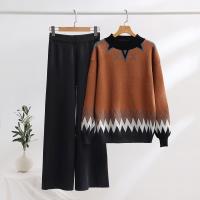 Mercerisierte Baumwolle Frauen Casual Set, Lange Hose & Pullover, mehr Farben zur Auswahl, :,  Festgelegt