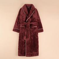 Polyester Couple Robe thicken patchwork Solid PC
