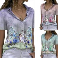 Polyester Frauen Kurzarm Shirt, Gedruckt, Andere, mehr Farben zur Auswahl,  Stück