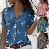 Polyester Frauen Kurzarm Shirt, Gedruckt, Andere, mehr Farben zur Auswahl,  Stück